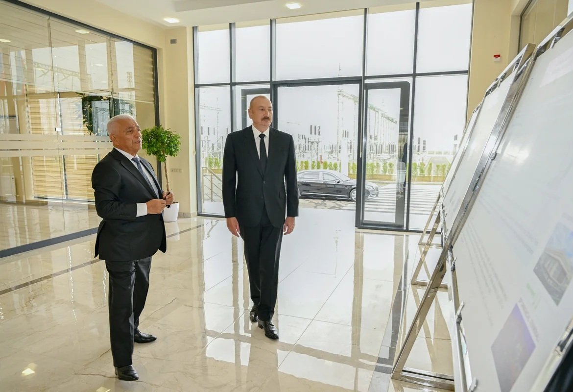 Prezident İlham Əliyev "Yeni Səngəçal" yarımstansiyasının açılışında iştirak edib Prezident İlham Əliyev "Yeni Səngəçal" yarımstansiyasının açılışında iştirak edib
